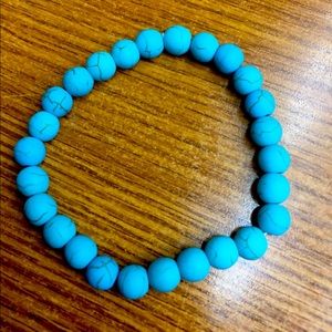 Blue stretchy bracelet